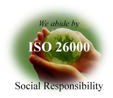 We abide by ISO 26000